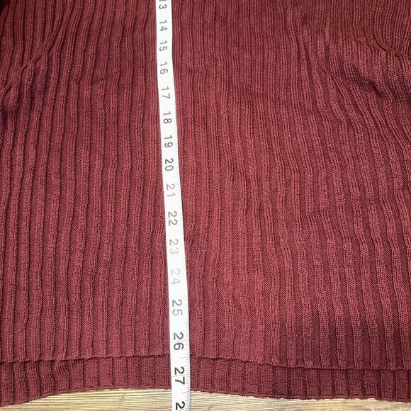 OPEN EDIT Asymmetric V-neck Tunic Sweater In Burgundy. Size XL. NWOT. 12 - Picture 10 of 11